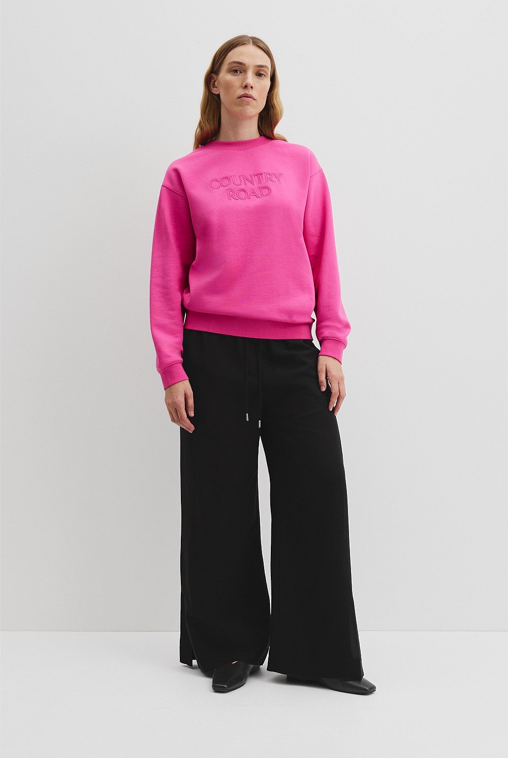 Australian Good Earth Cotton Monogram Sweat