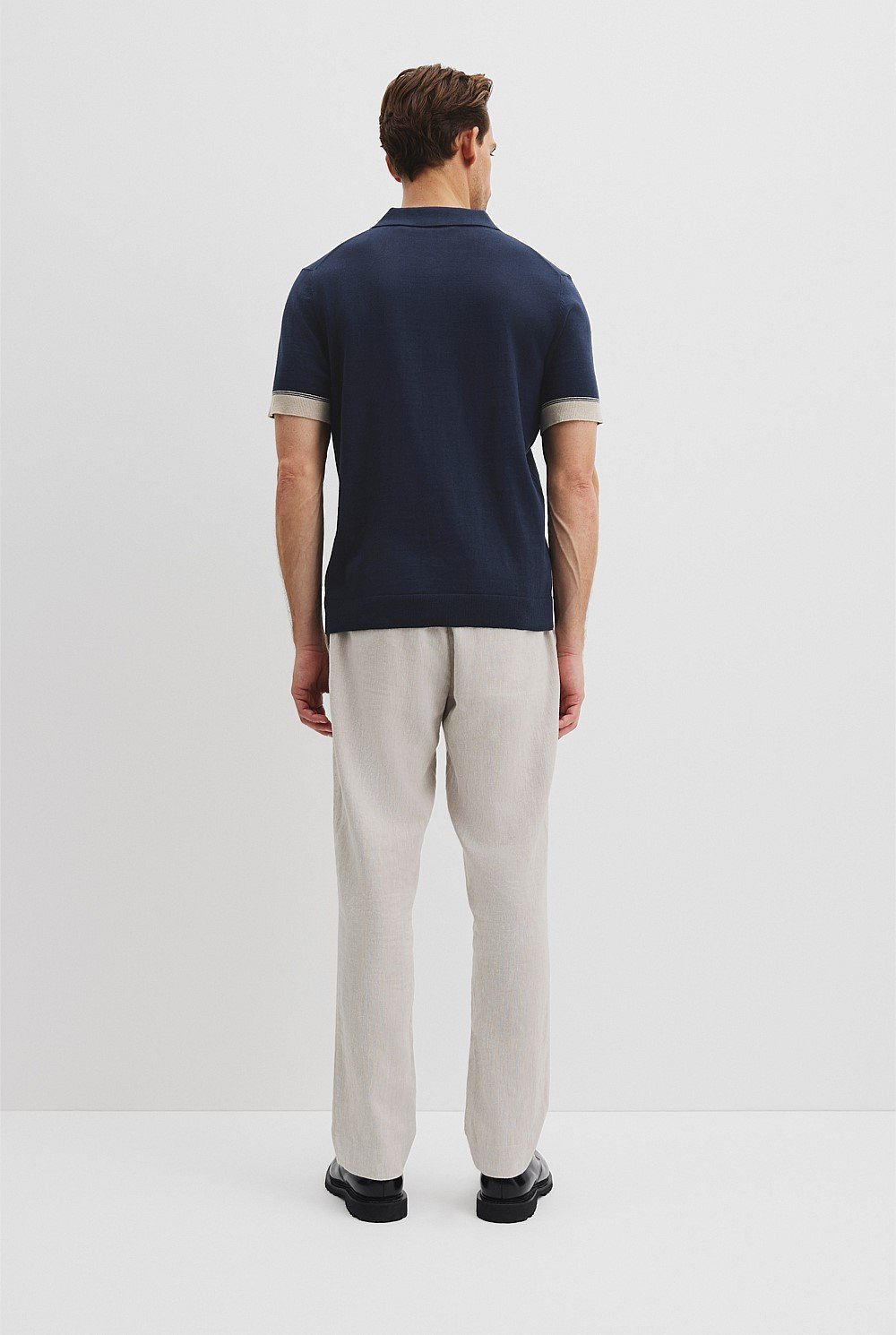 Australian Cotton Panel Zip Polo