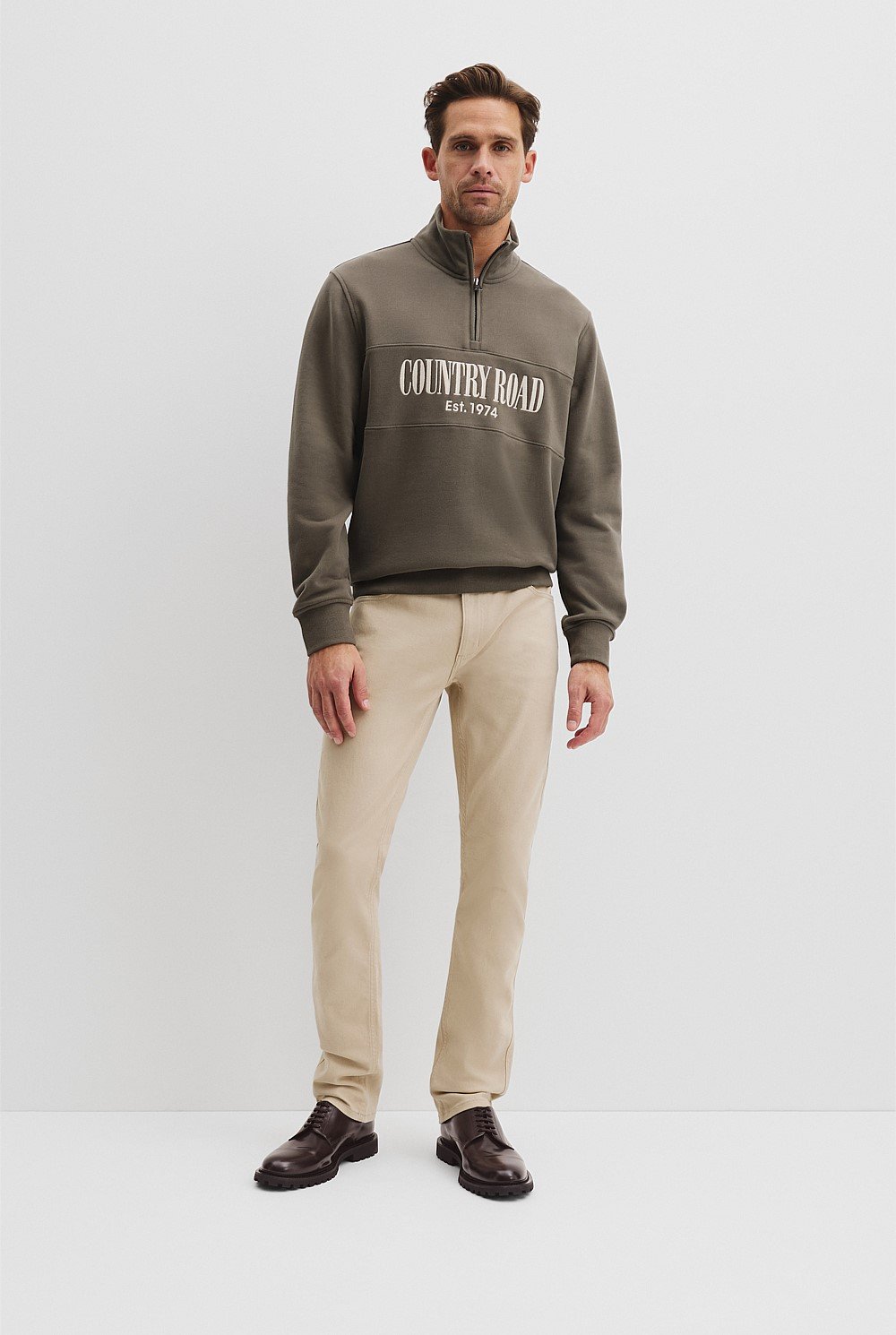 Verified Australian Cotton Half Zip Heritage Sweat