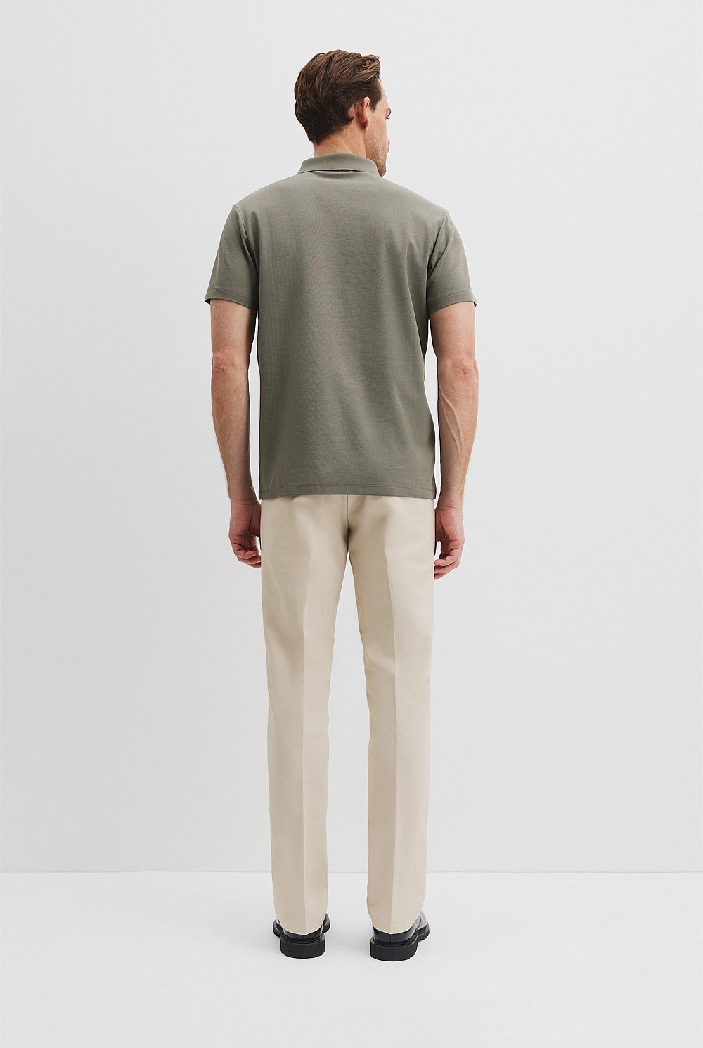 Mercerised Cotton Pique Zip Polo