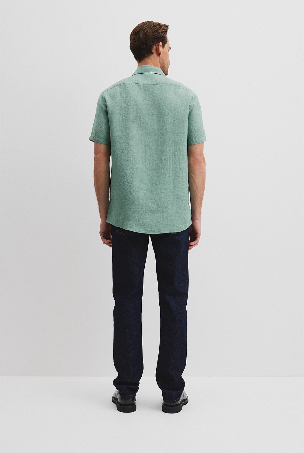 Regular Fit Organically Grown Delave Linen Short Sleeve Shirt