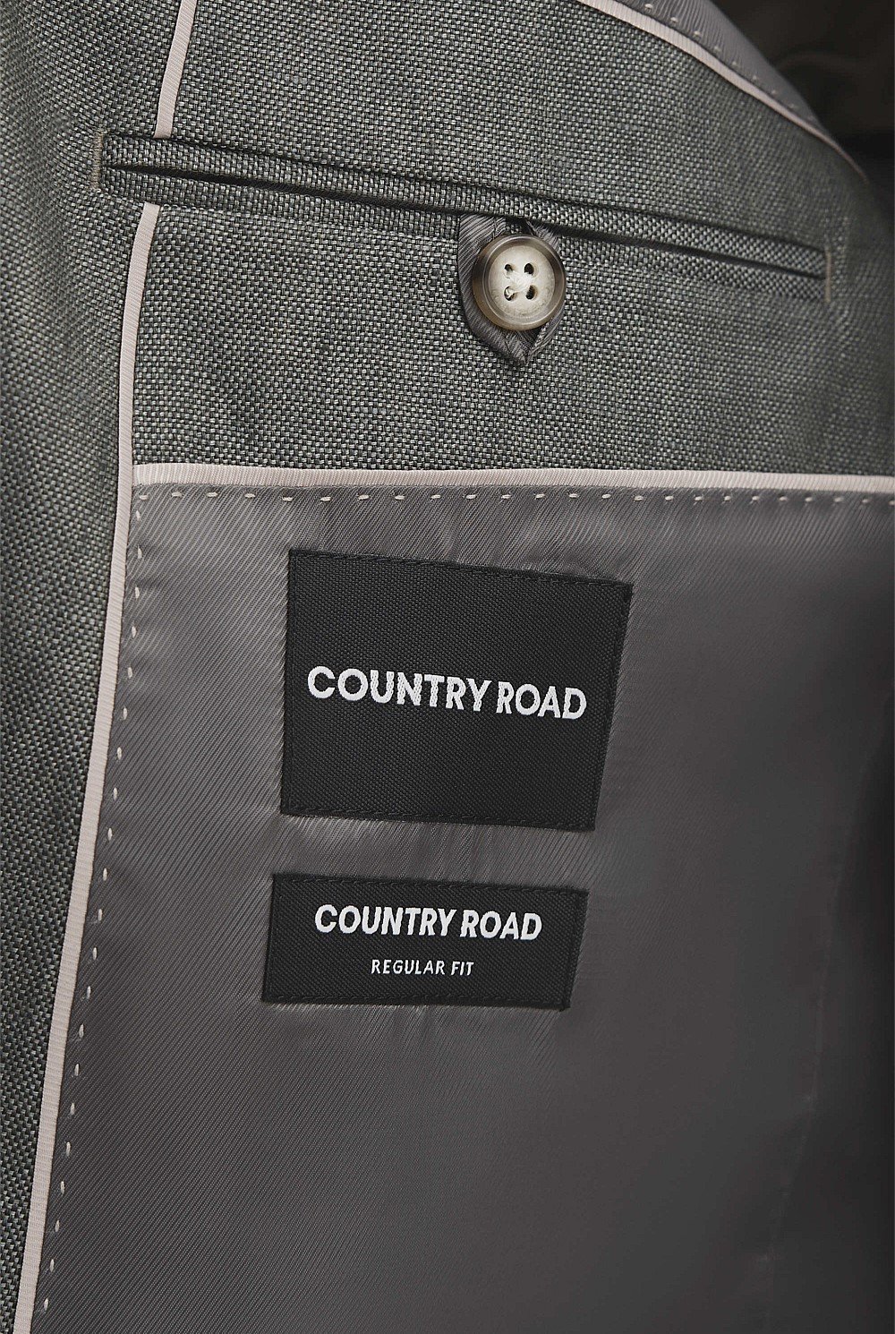 Regular Fit Linen Single Breasted Jacket