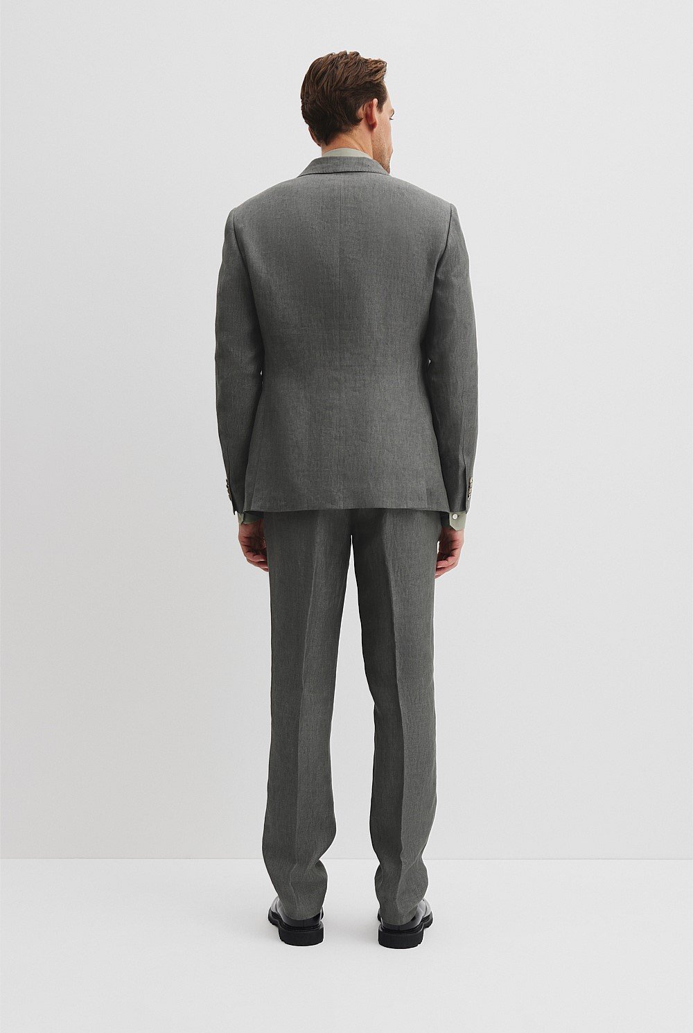 Regular Fit Linen Single Breasted Jacket
