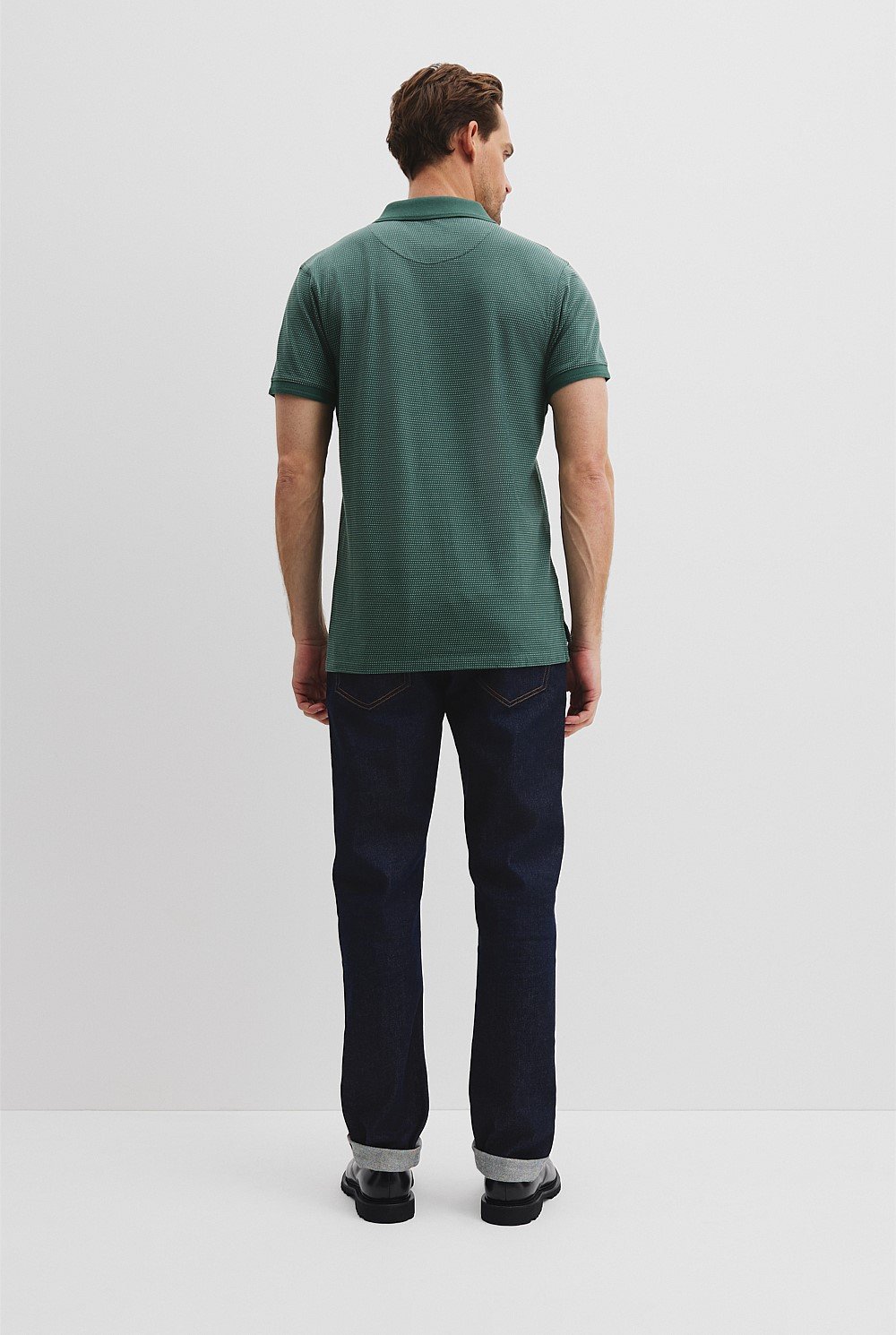 Australian Cotton Jacquard Polo