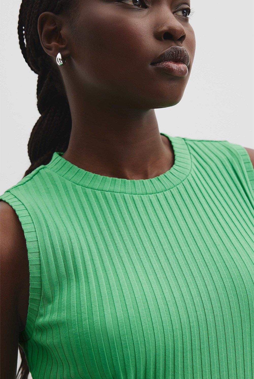 High Neck Rib Tank