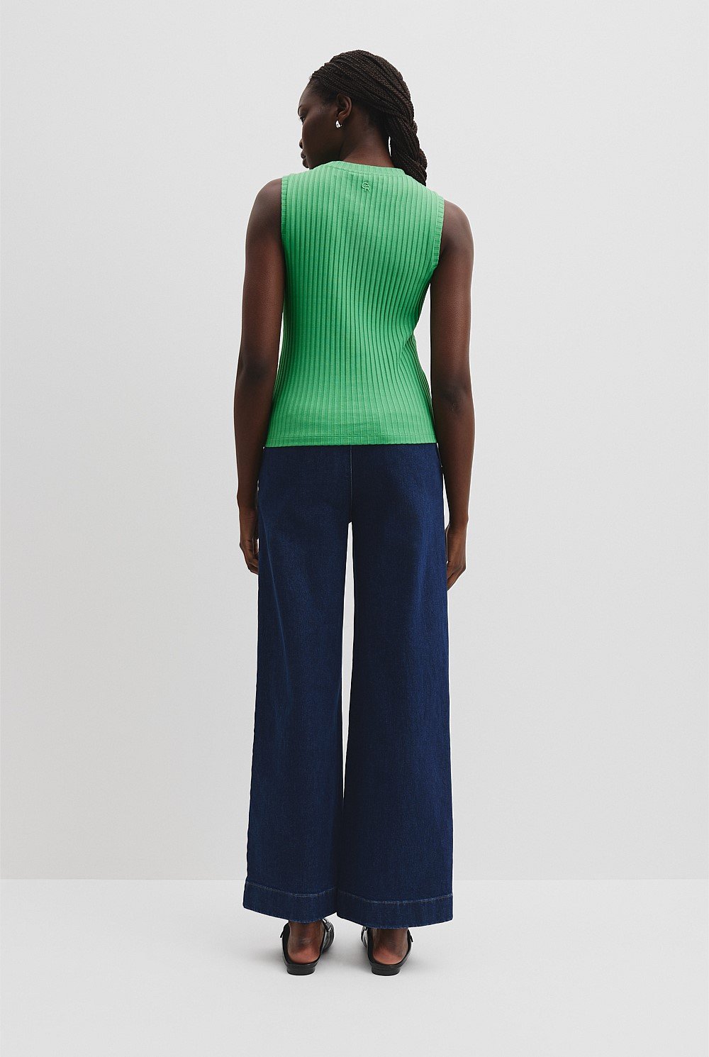 High Neck Rib Tank