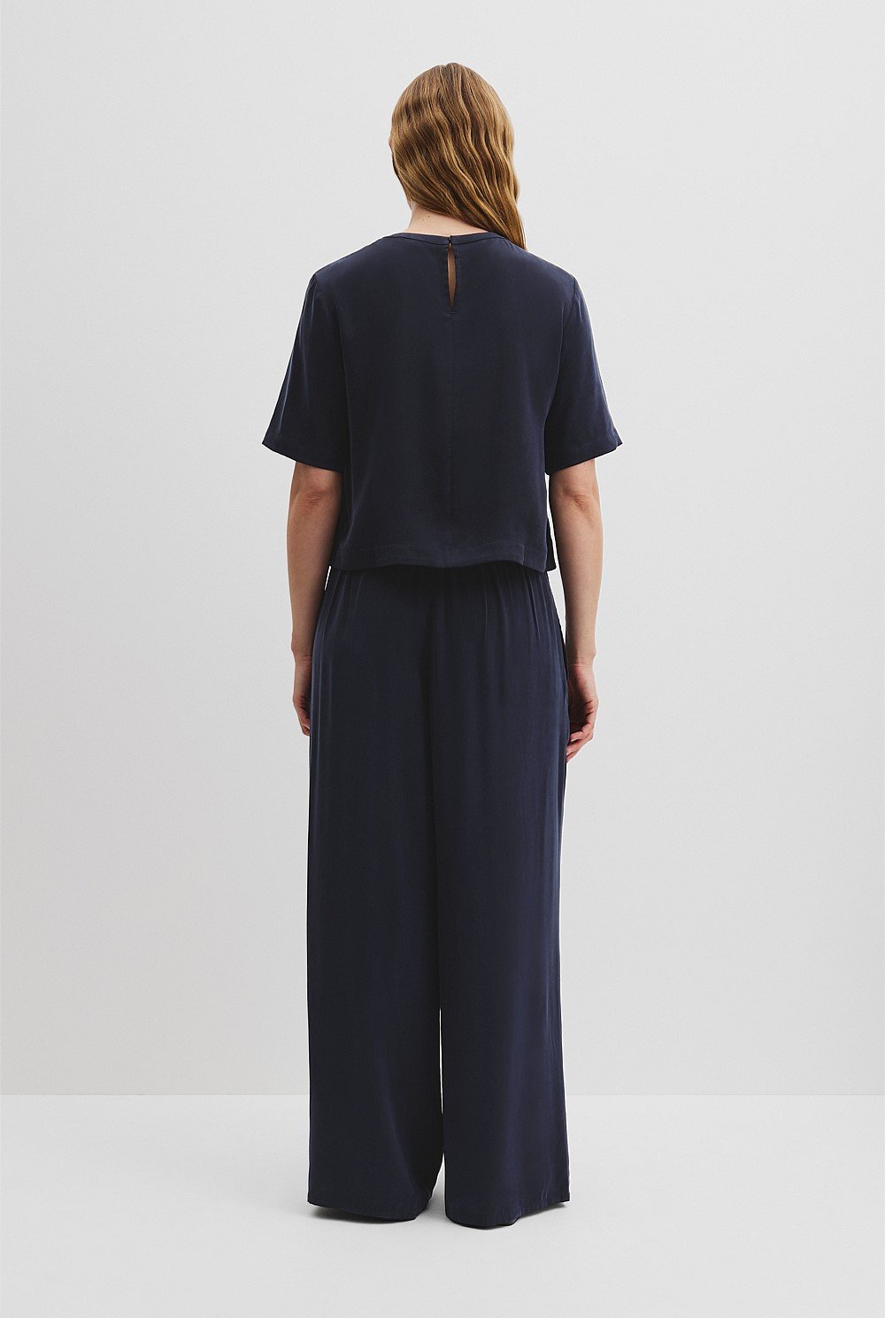 Short Sleeve Cupro Woven T-Shirt