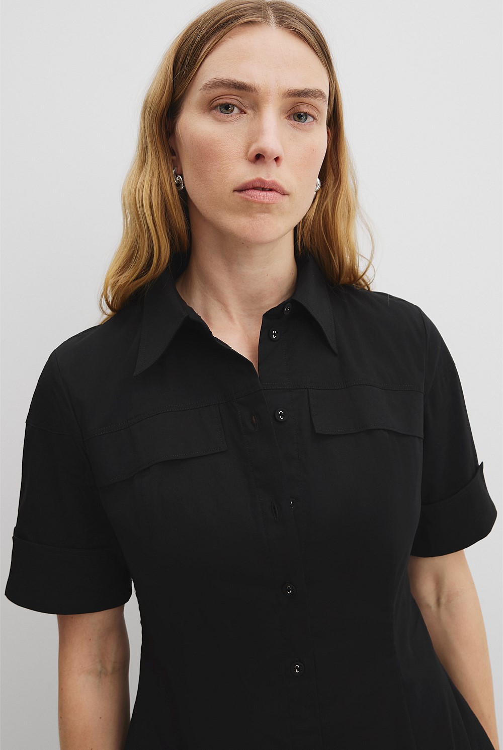 Cotton Lady Like Shirt Dress