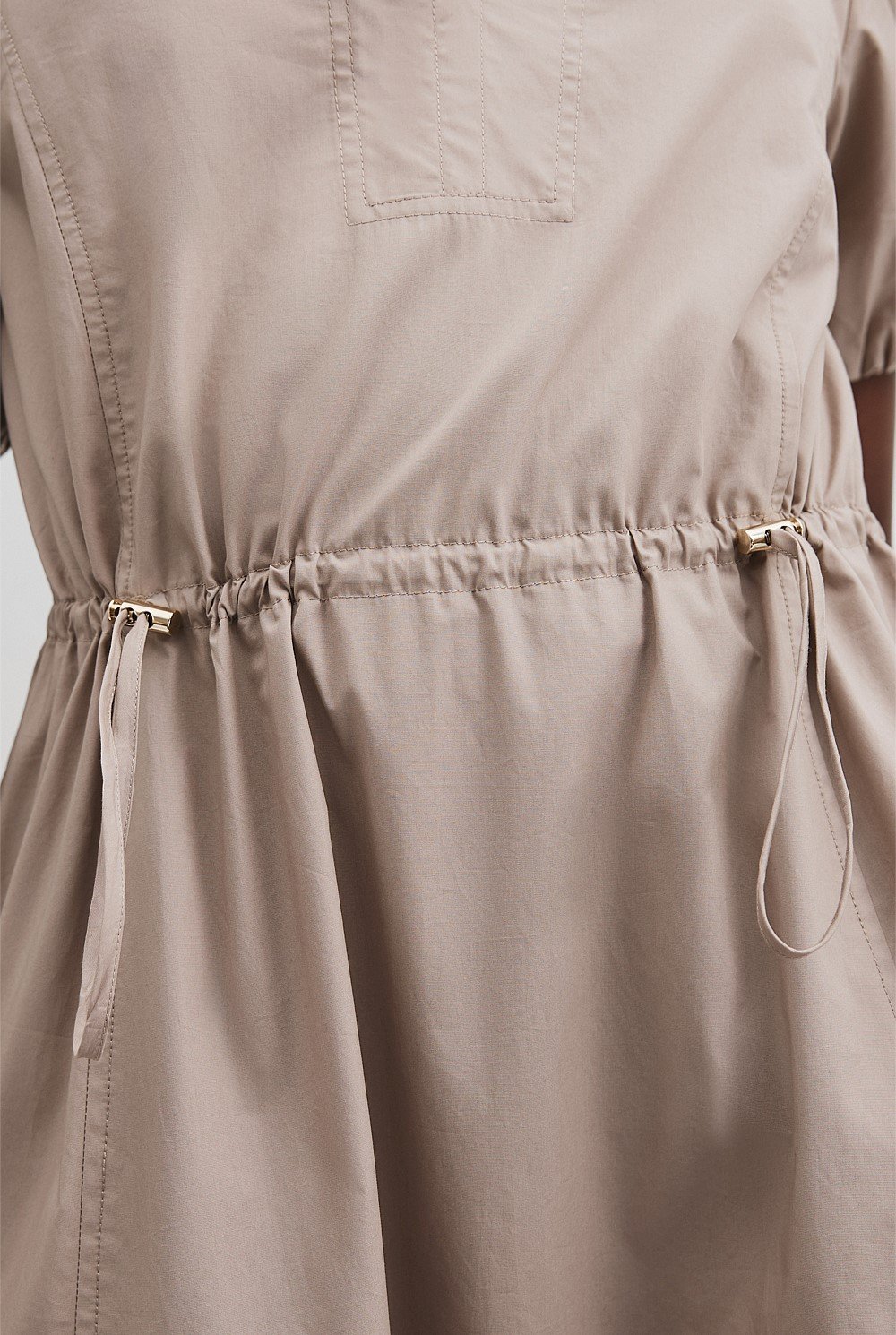 Drawcord Midi Dress
