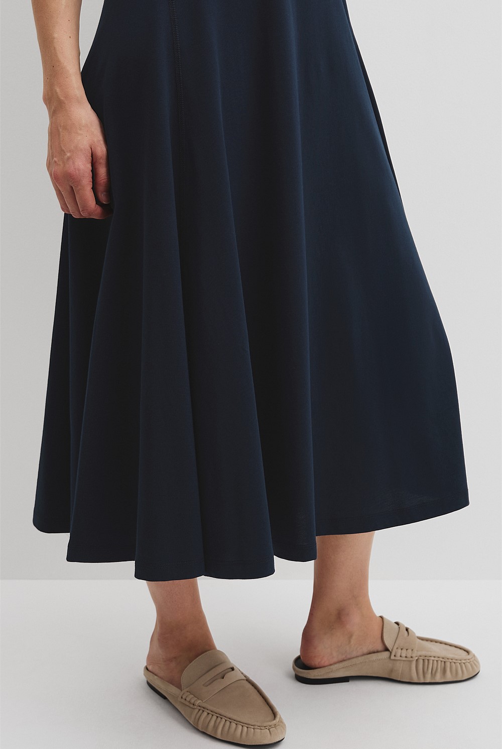 Stitch Detail Midi Dress