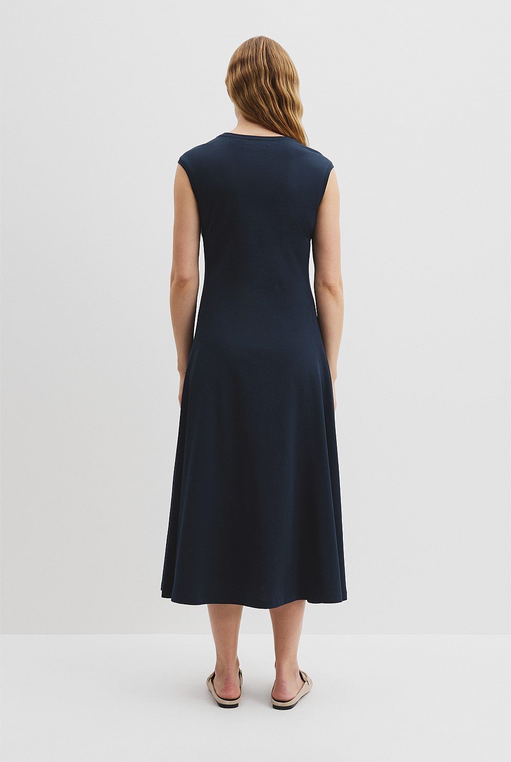 Stitch Detail Midi Dress