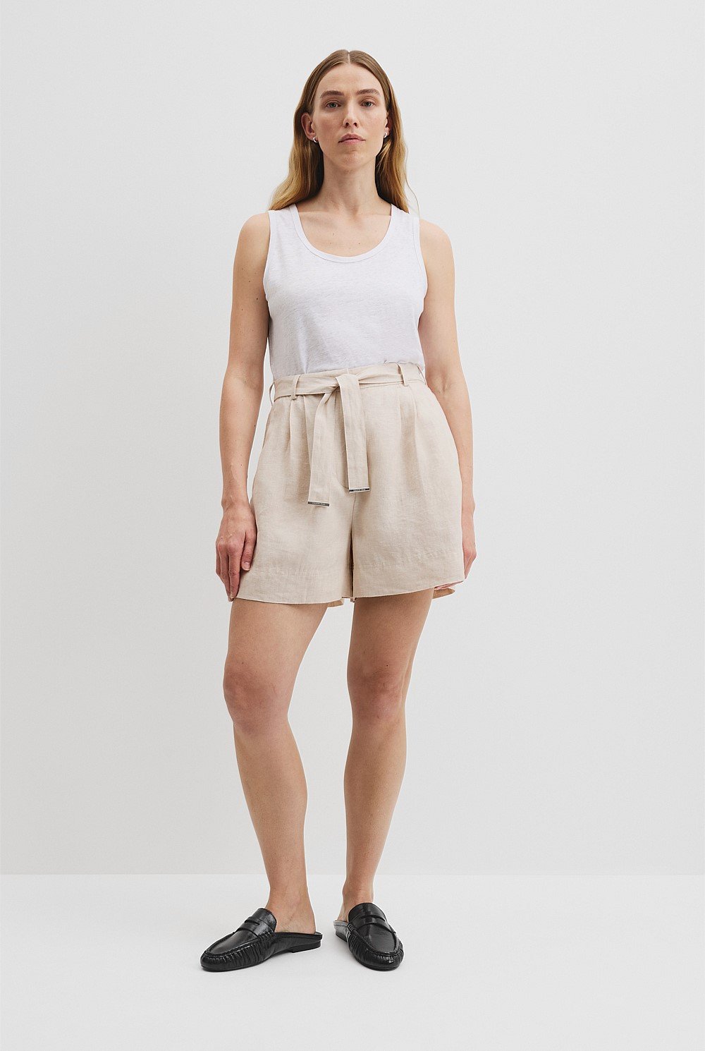 Organically Grown Linen Scoop Neck Tank