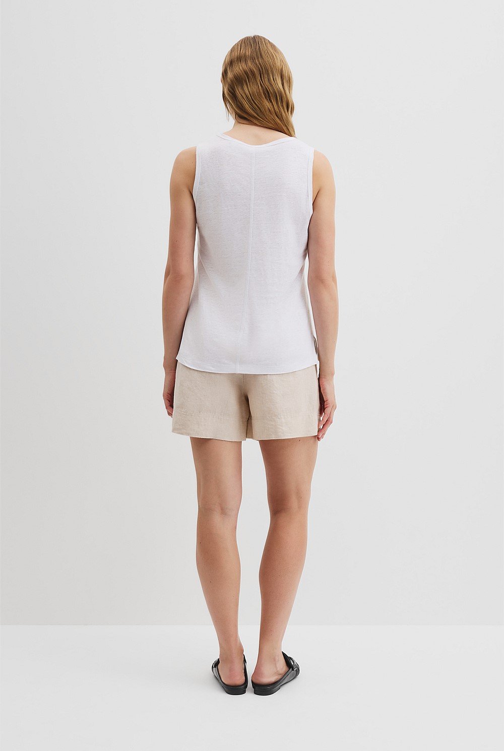 Organically Grown Linen Scoop Neck Tank