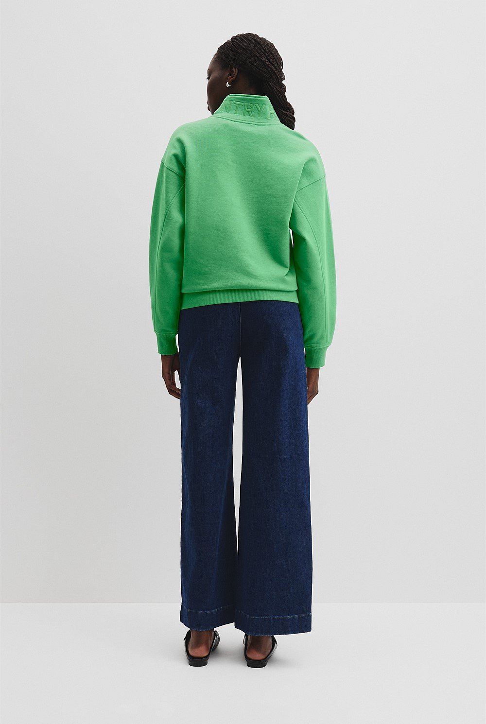 Australian Cotton Logo Half Zip Neck Sweat