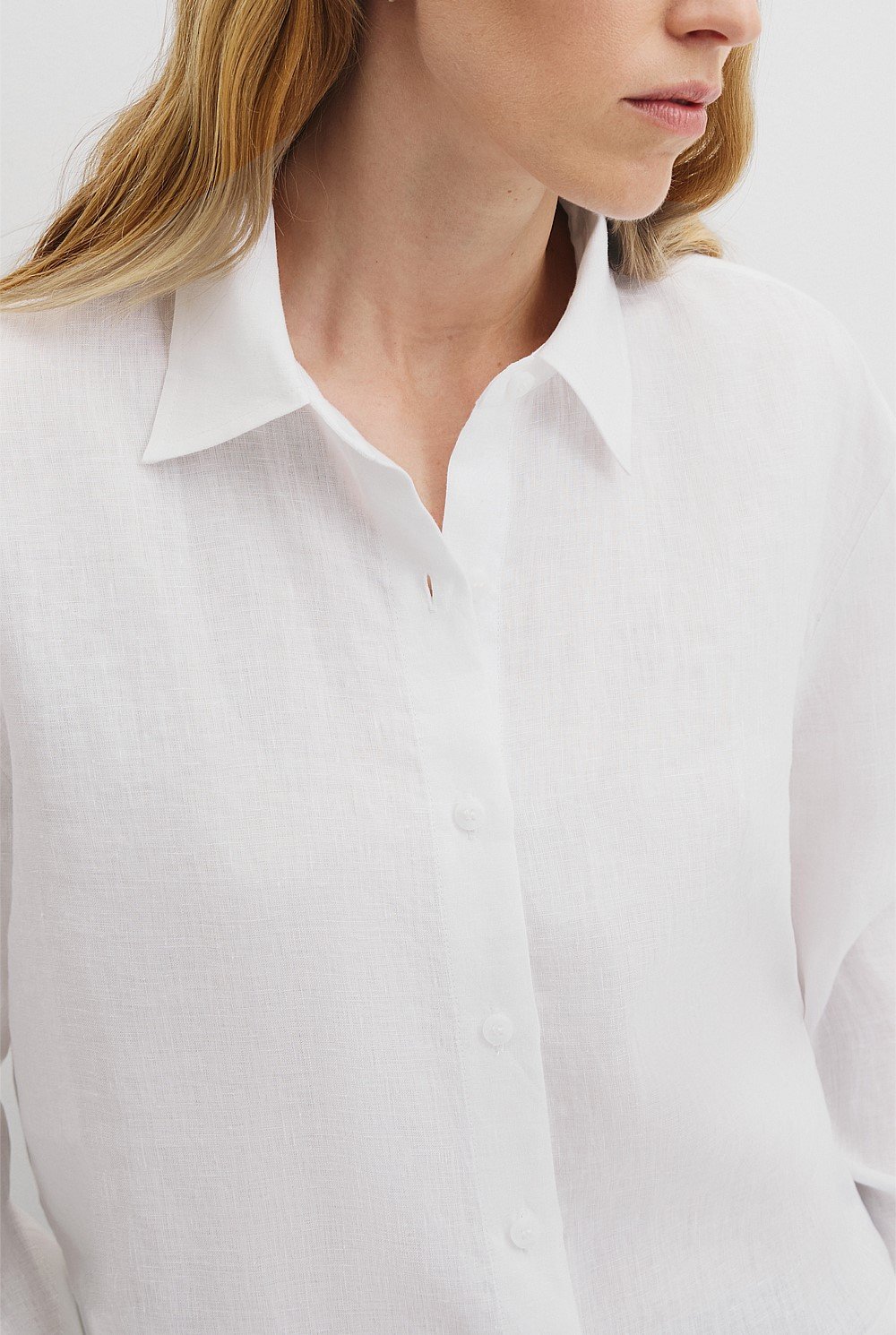 Organically Grown Linen Crop Shirt