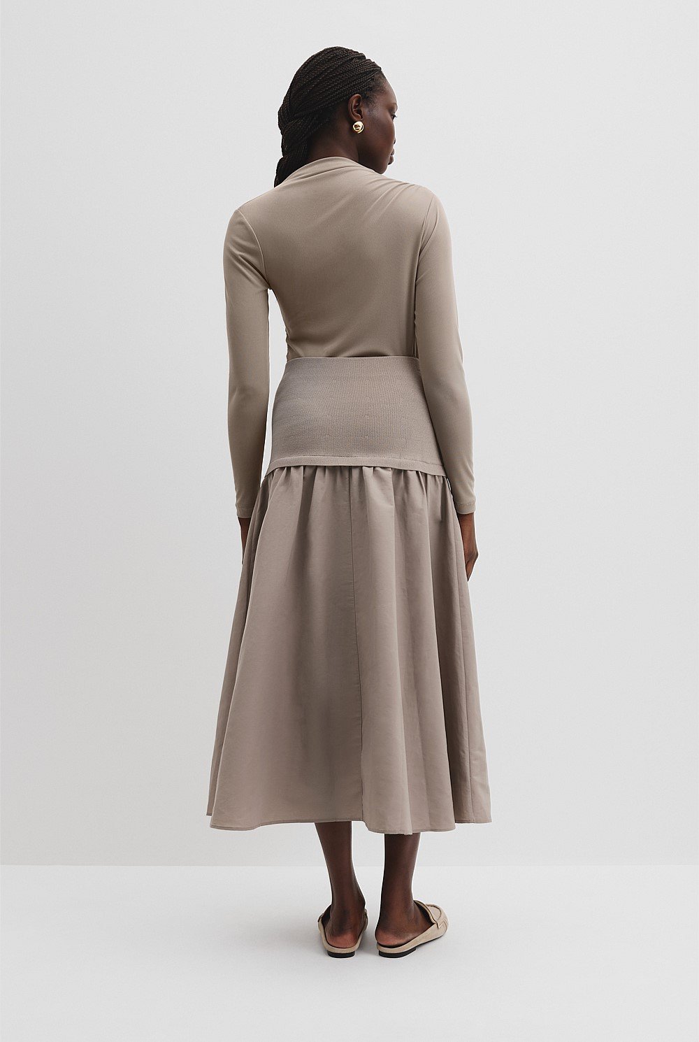 Mix Media Knit Skirt
