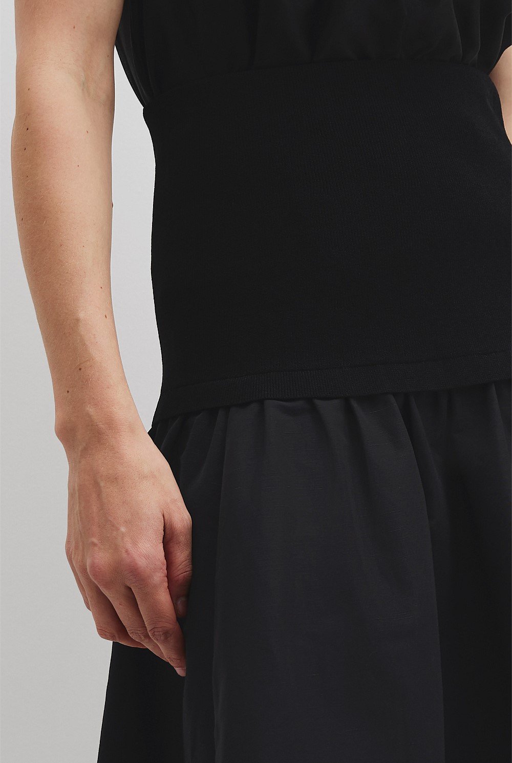 Mix Media Knit Skirt