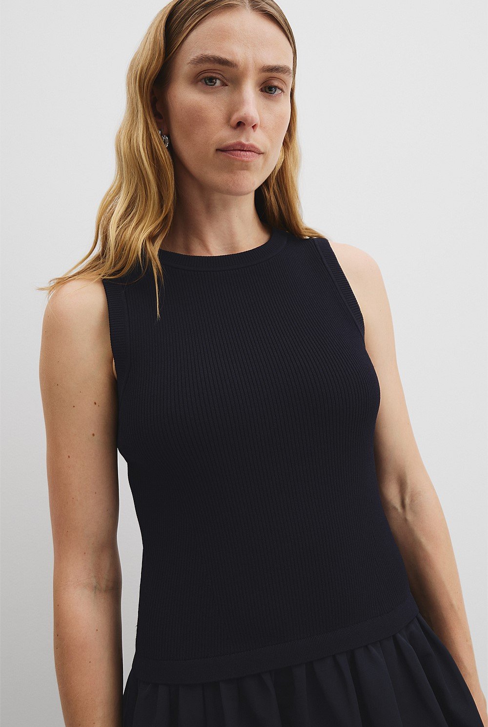 Mix Media Knit Dress
