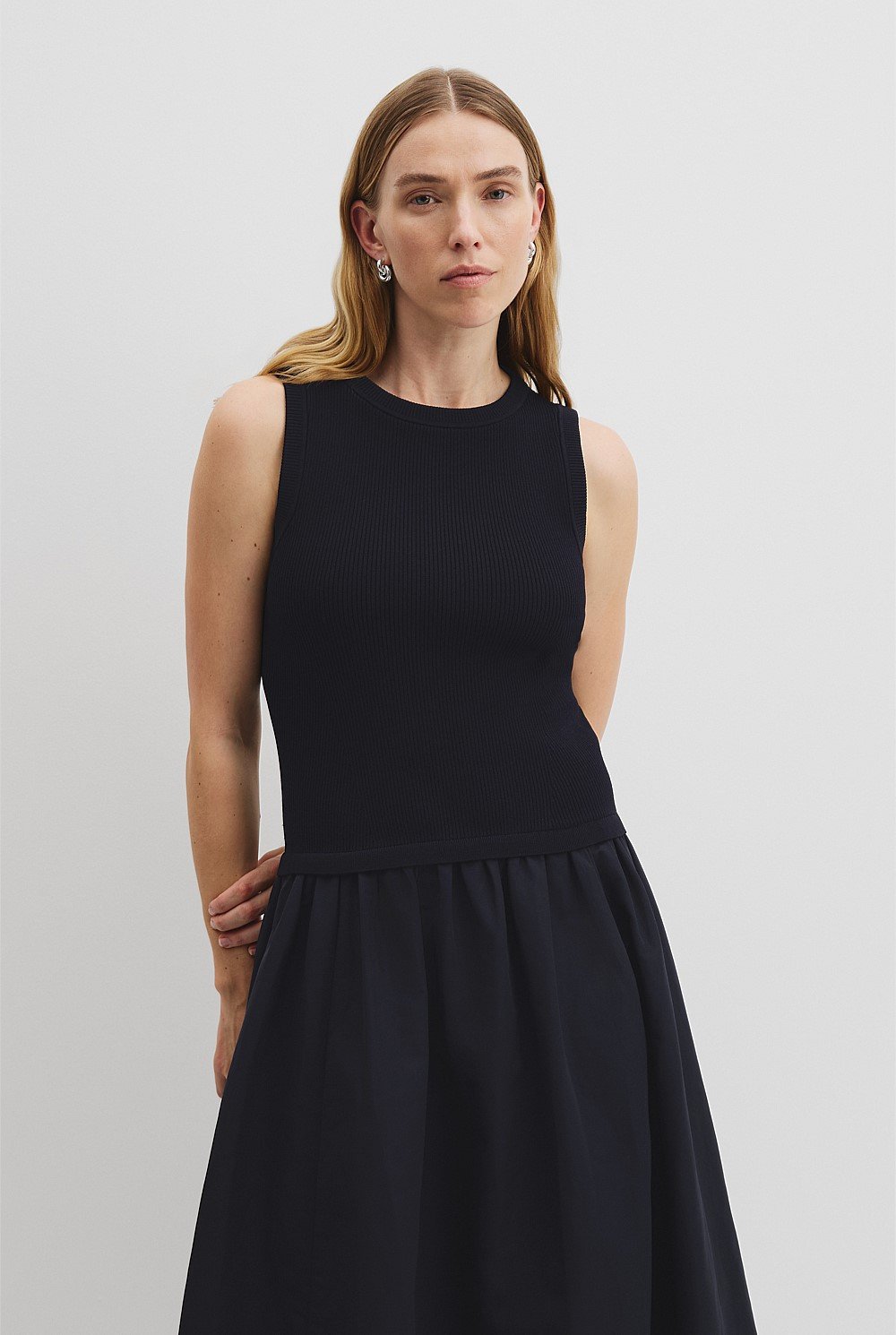 Mix Media Knit Dress