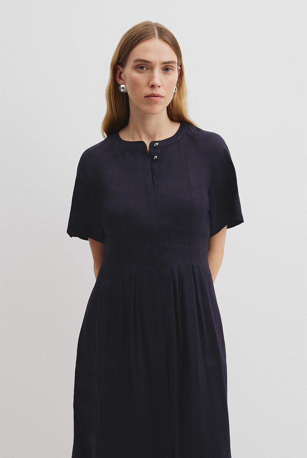 Tuck Detail Shirt Dress
