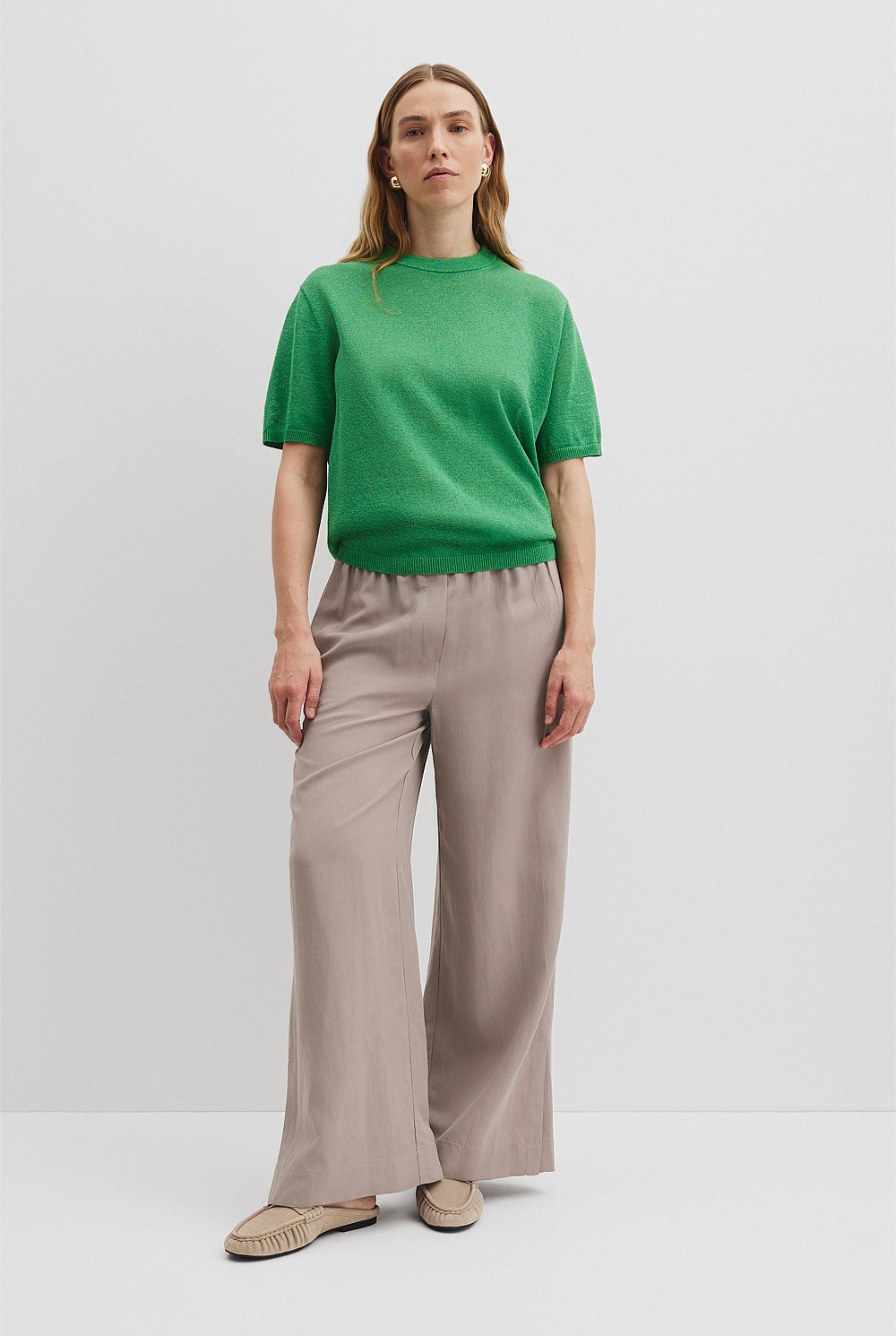 Fine Mesh Knit T-Shirt