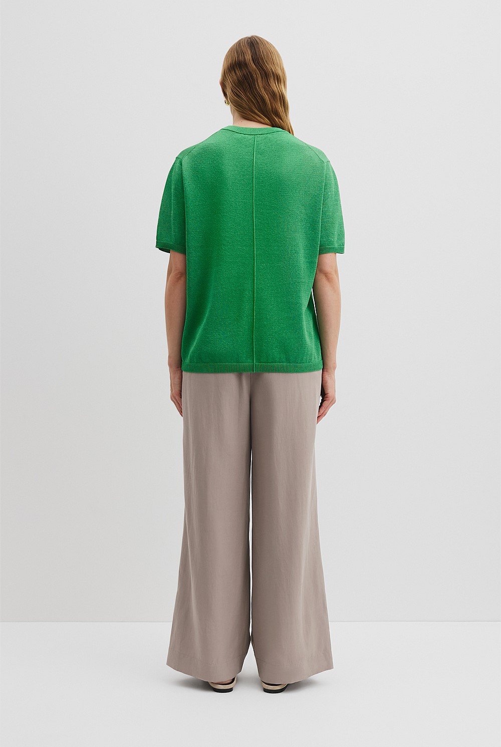 Fine Mesh Knit T-Shirt