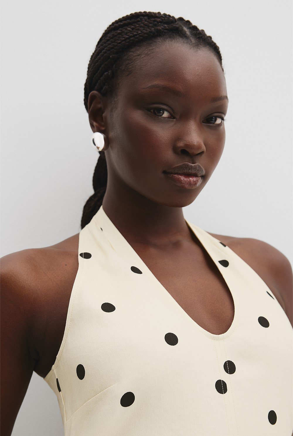 Print Spot Midi Dress