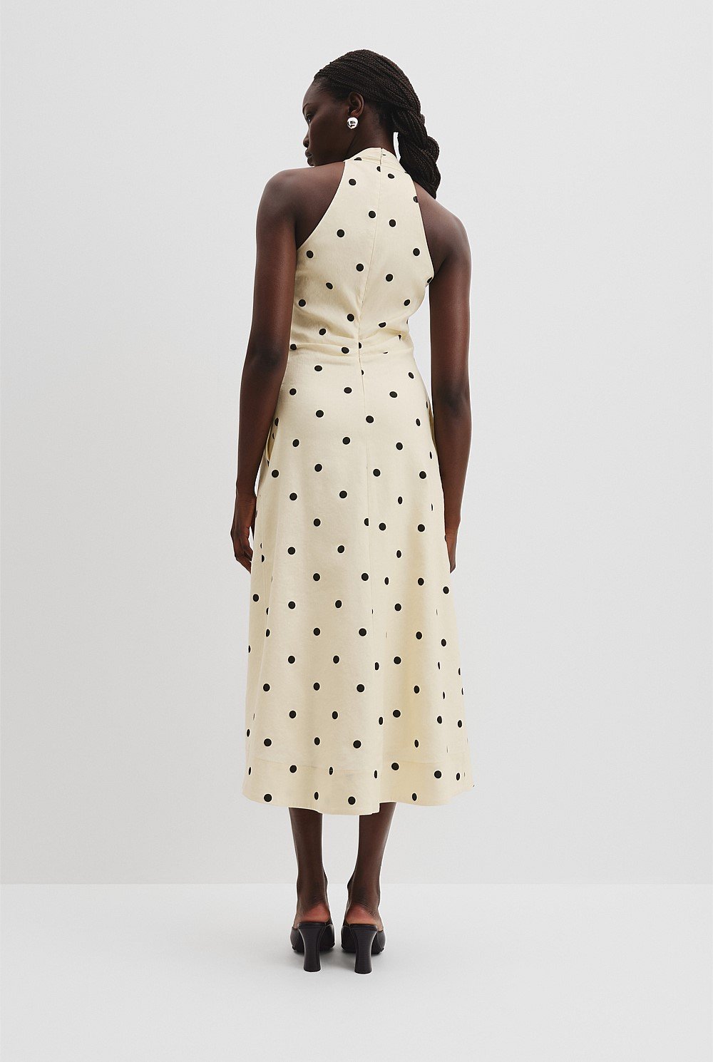 Print Spot Midi Dress