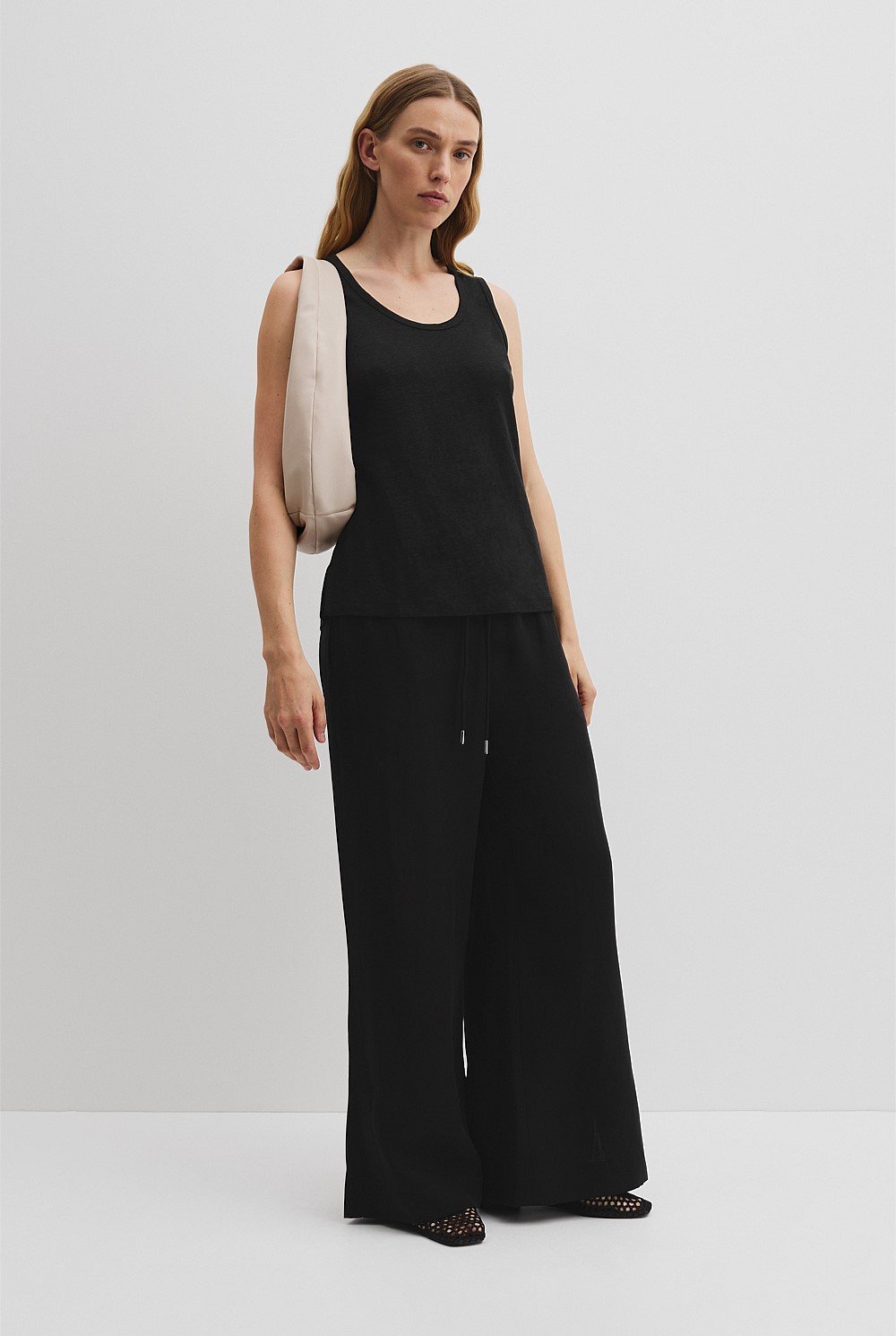 Organically Grown Linen Scoop Neck Tank