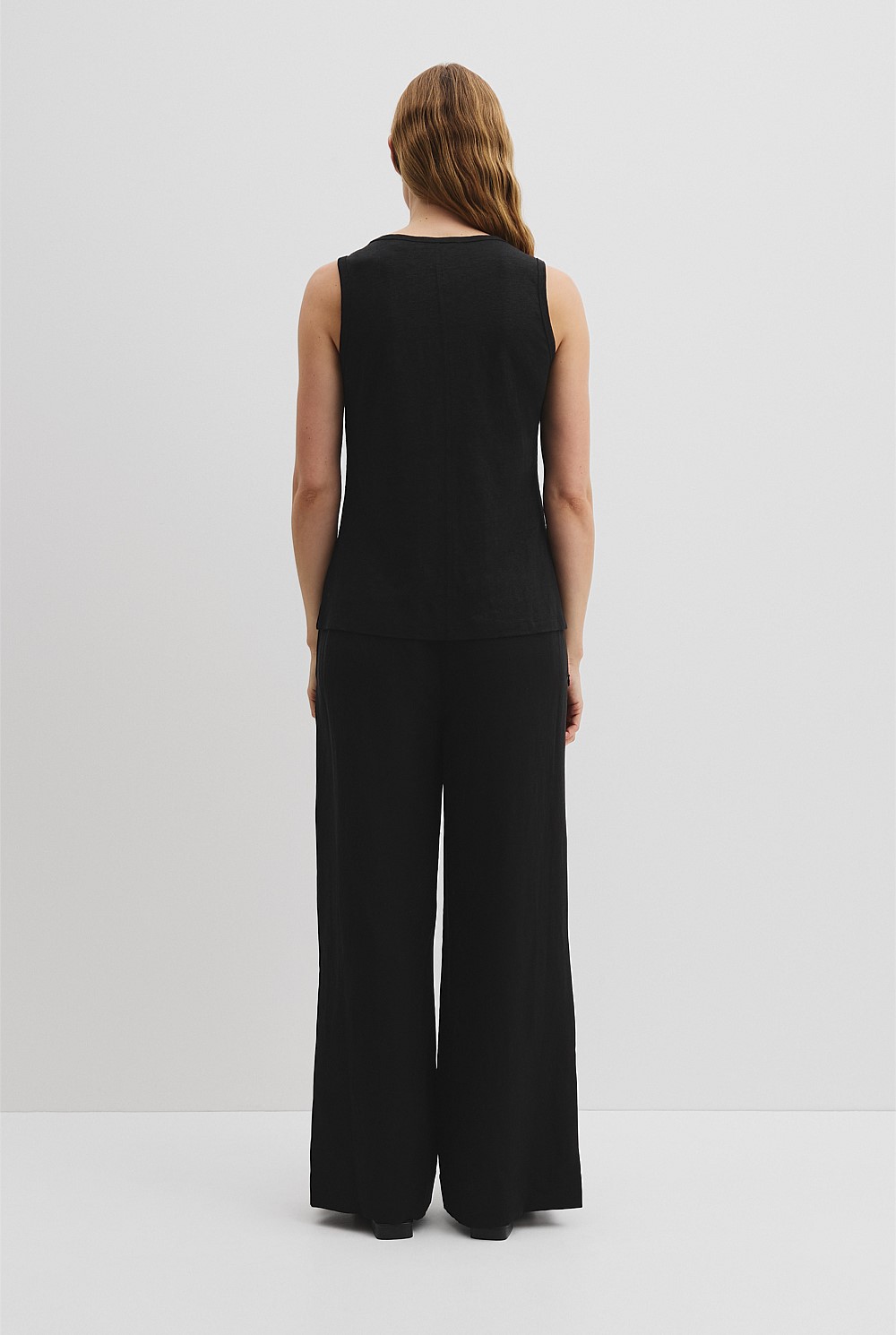 Organically Grown Linen Scoop Neck Tank