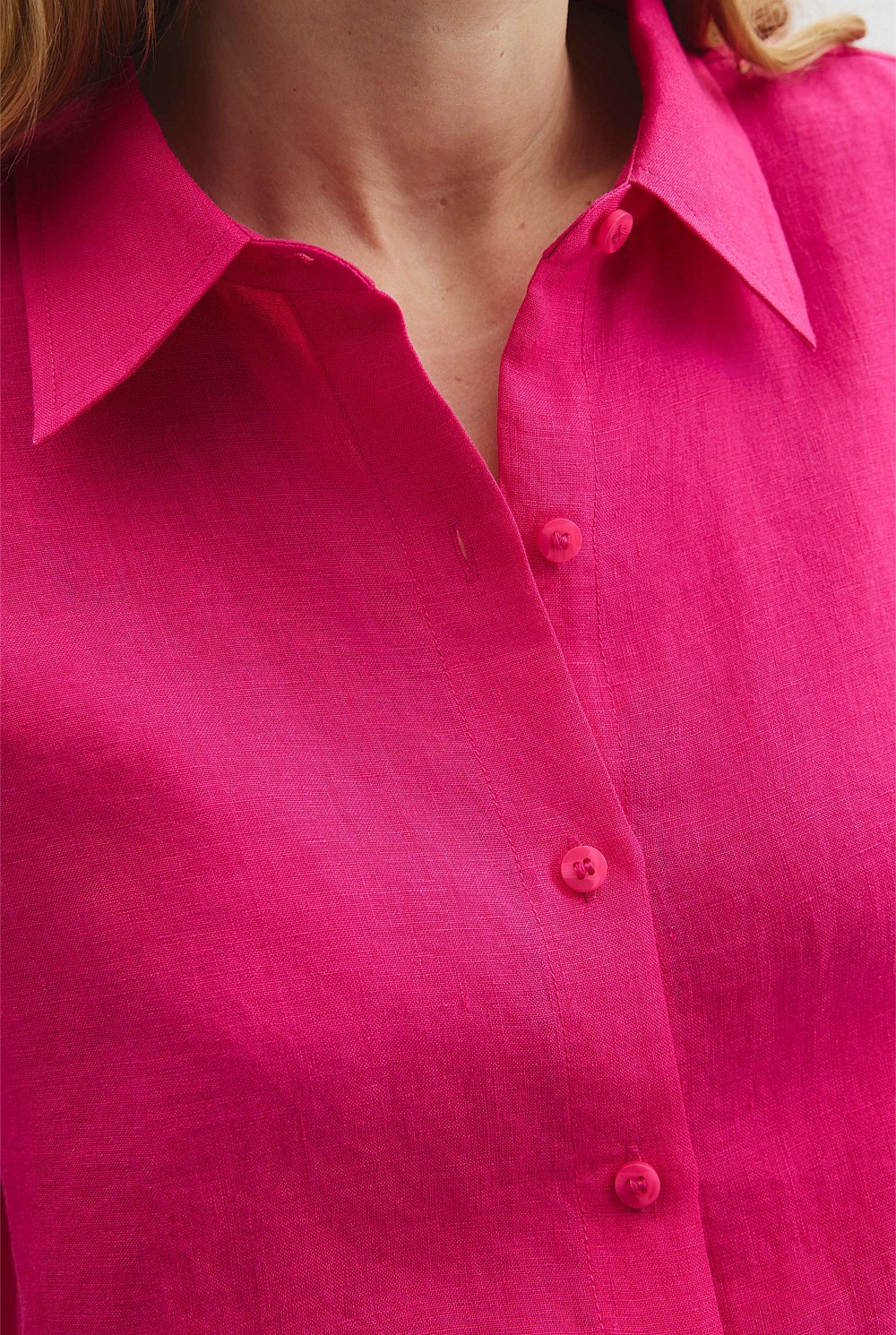 Organically Grown Linen Crop Shirt