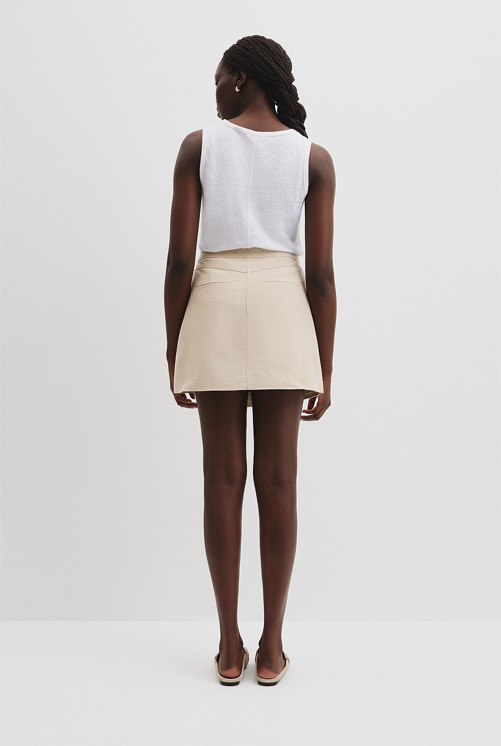 Organically Grown Cotton Wrap Mini Skirt