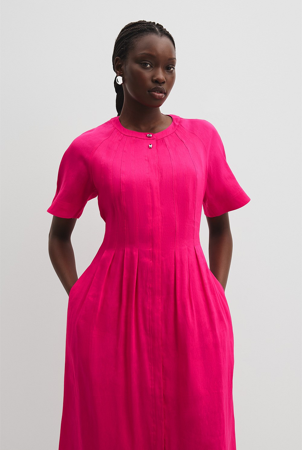 Tuck Detail Shirt Dress