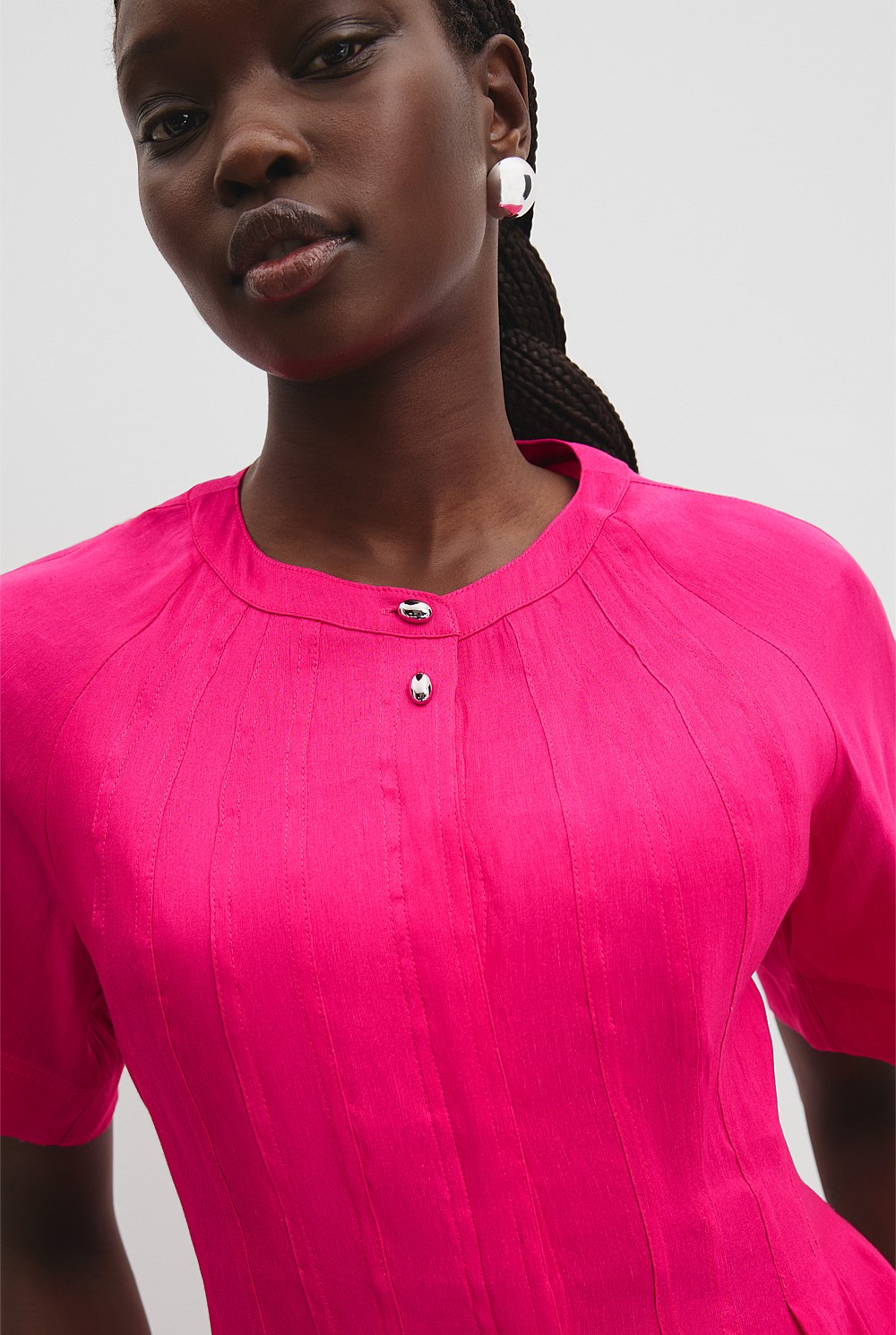 Tuck Detail Shirt Dress