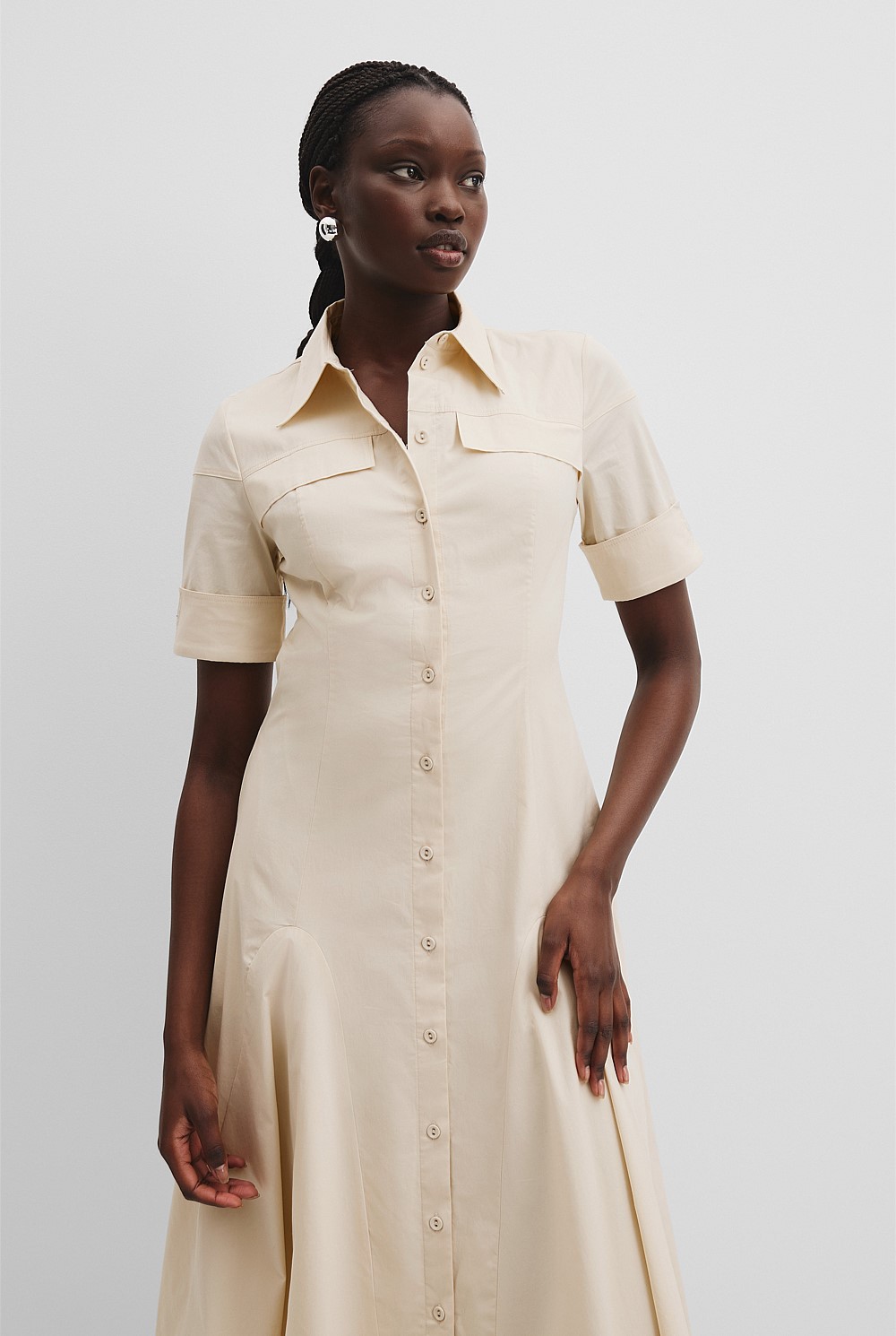 Australian Cotton Lady Like Shirt Dress