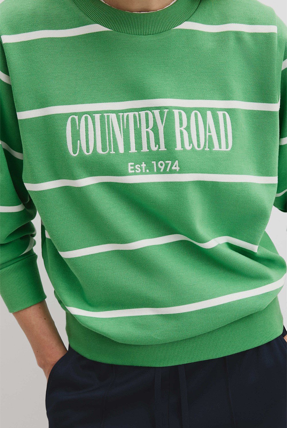 Verified Australian Cotton Stripe Heritage Sweat