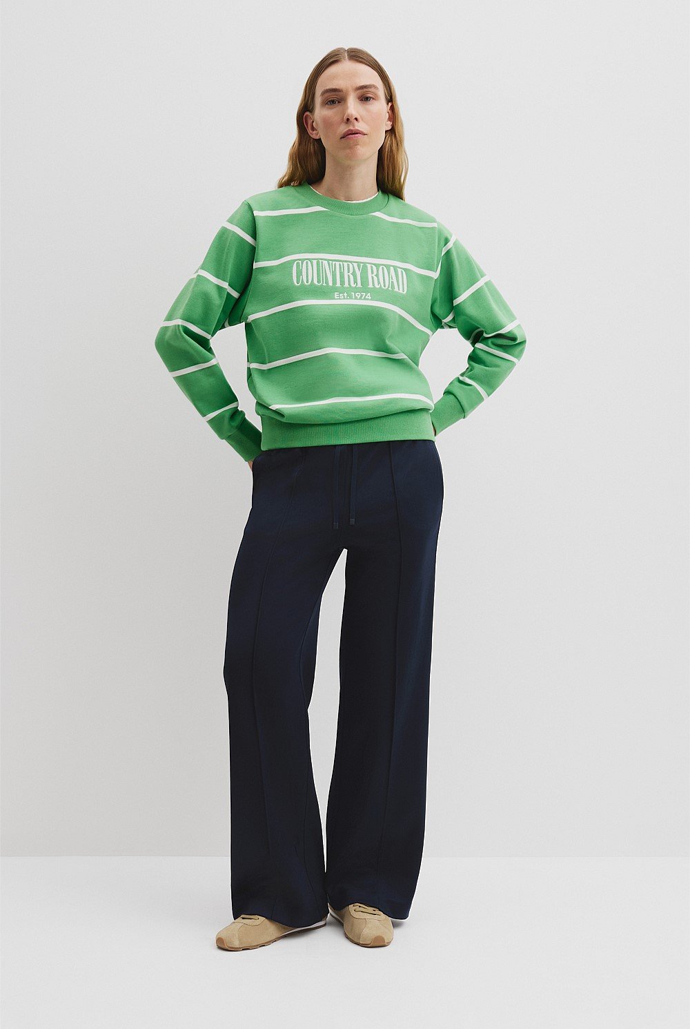 Verified Australian Cotton Stripe Heritage Sweat