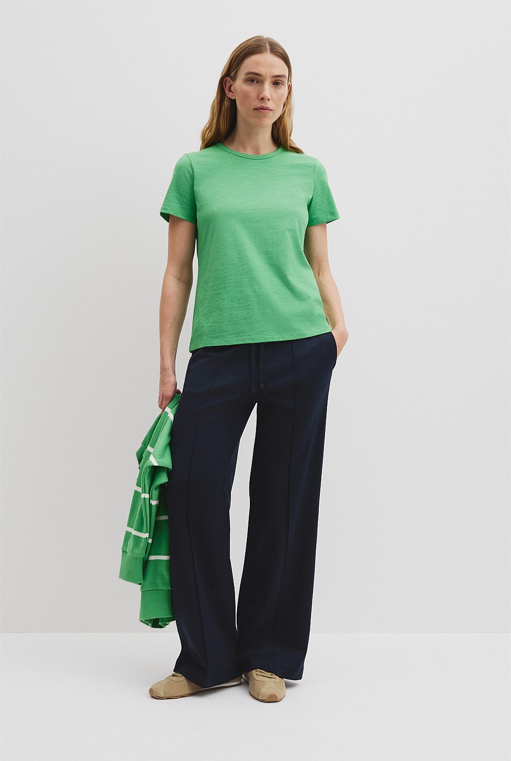 Australian Good Earth Cotton Slub Short Sleeve T-Shirt