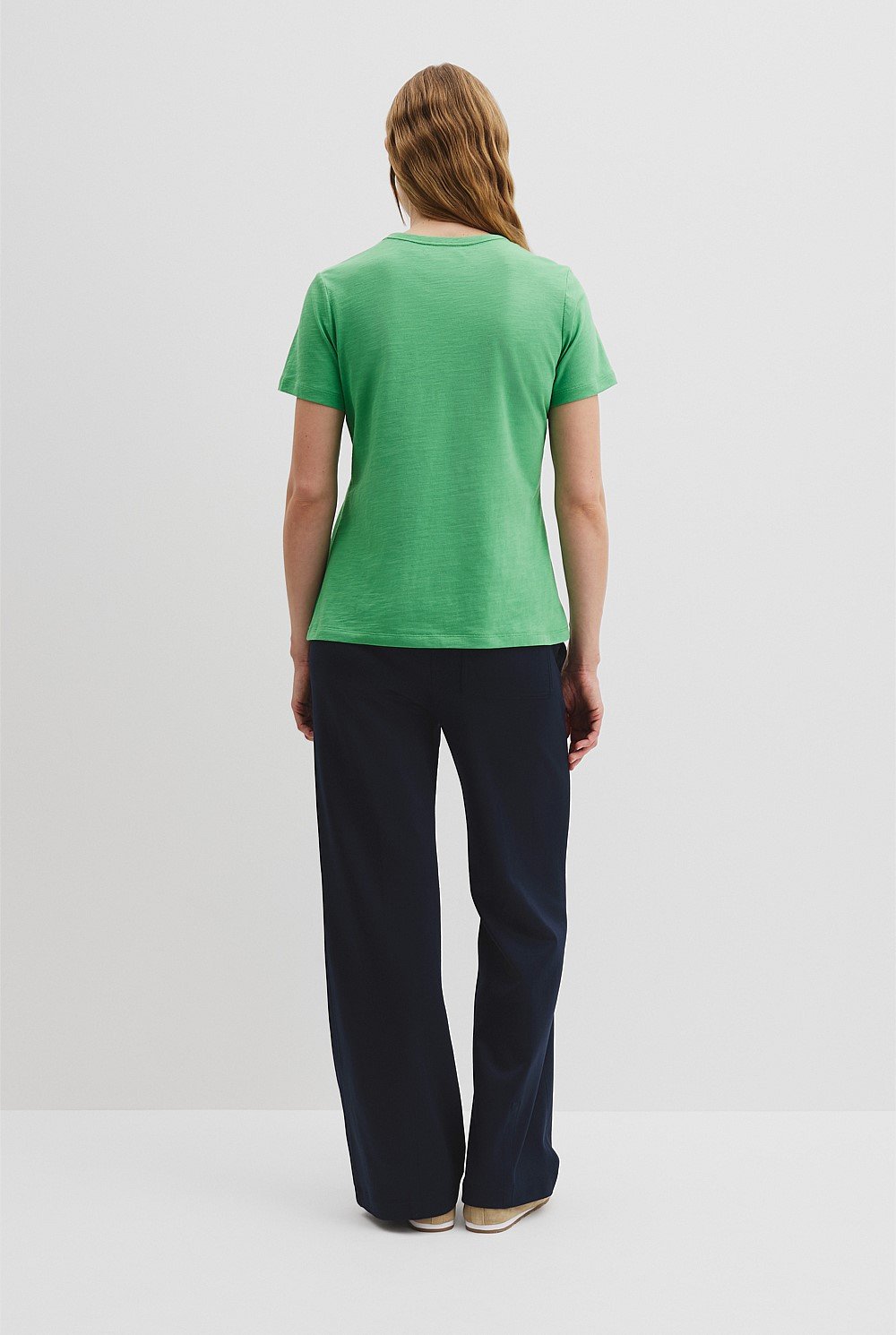 Australian Good Earth Cotton Slub Short Sleeve T-Shirt