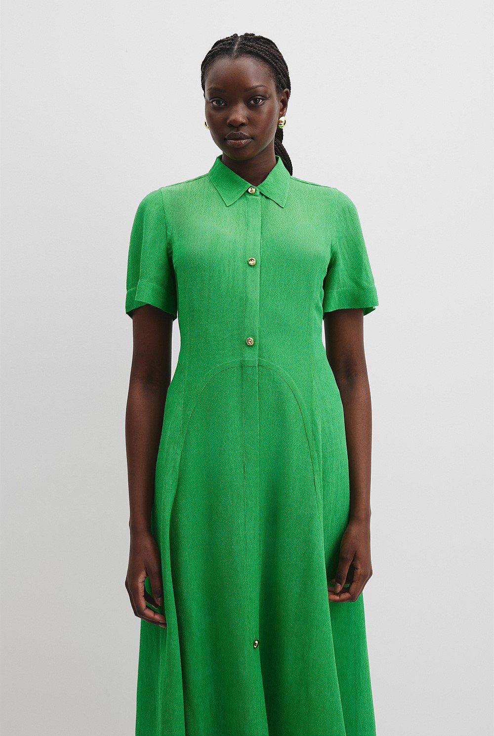 Panelled Detail Midi Dress