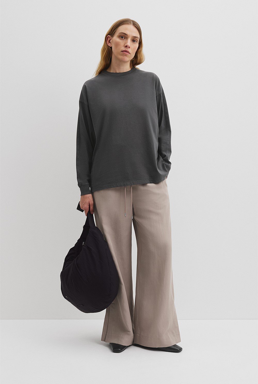 Australian Cotton Long Sleeve Relaxed T-Shirt