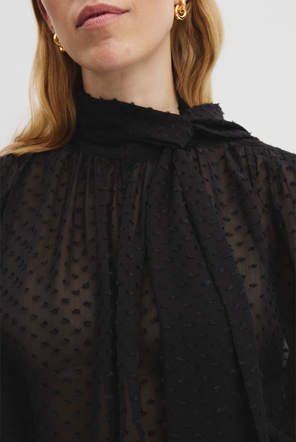 Flock Spot Blouse