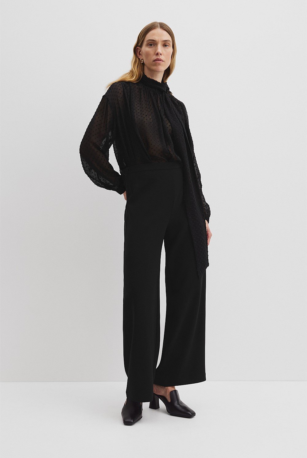 Flock Spot Blouse