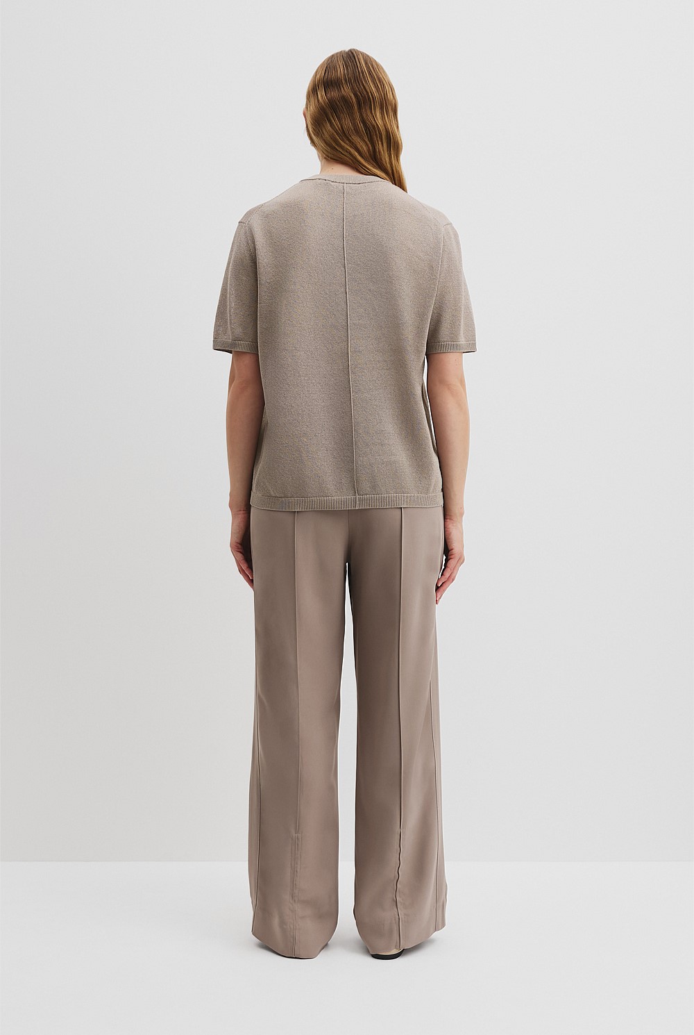 Fine Mesh Knit T-Shirt