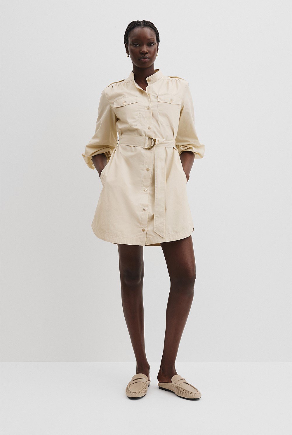 Belted Shirt Dress