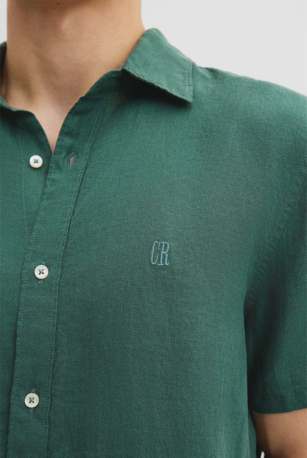 Regular Fit Organically Grown Linen Short Sleeve Shirt