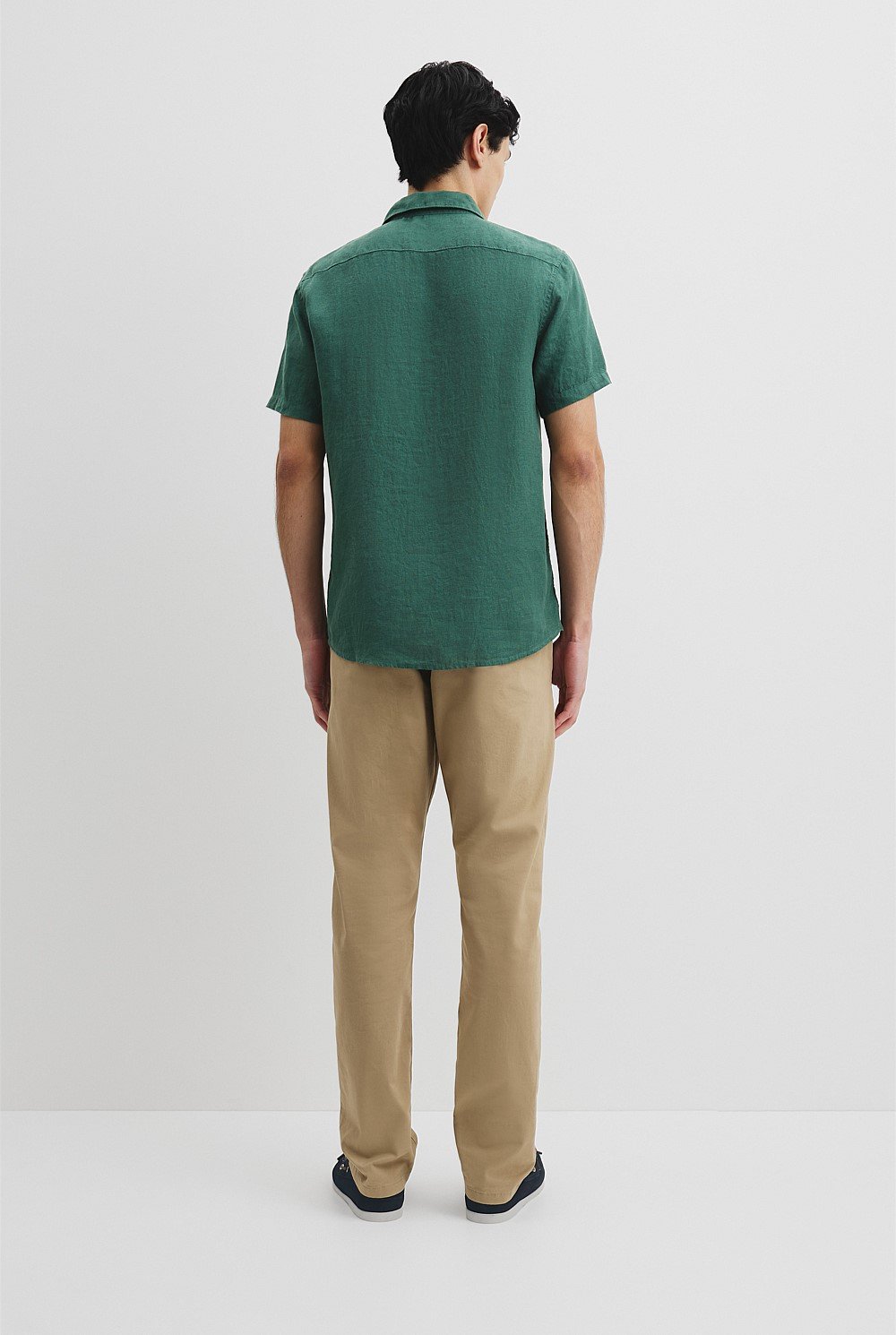 Regular Fit Organically Grown Linen Short Sleeve Shirt