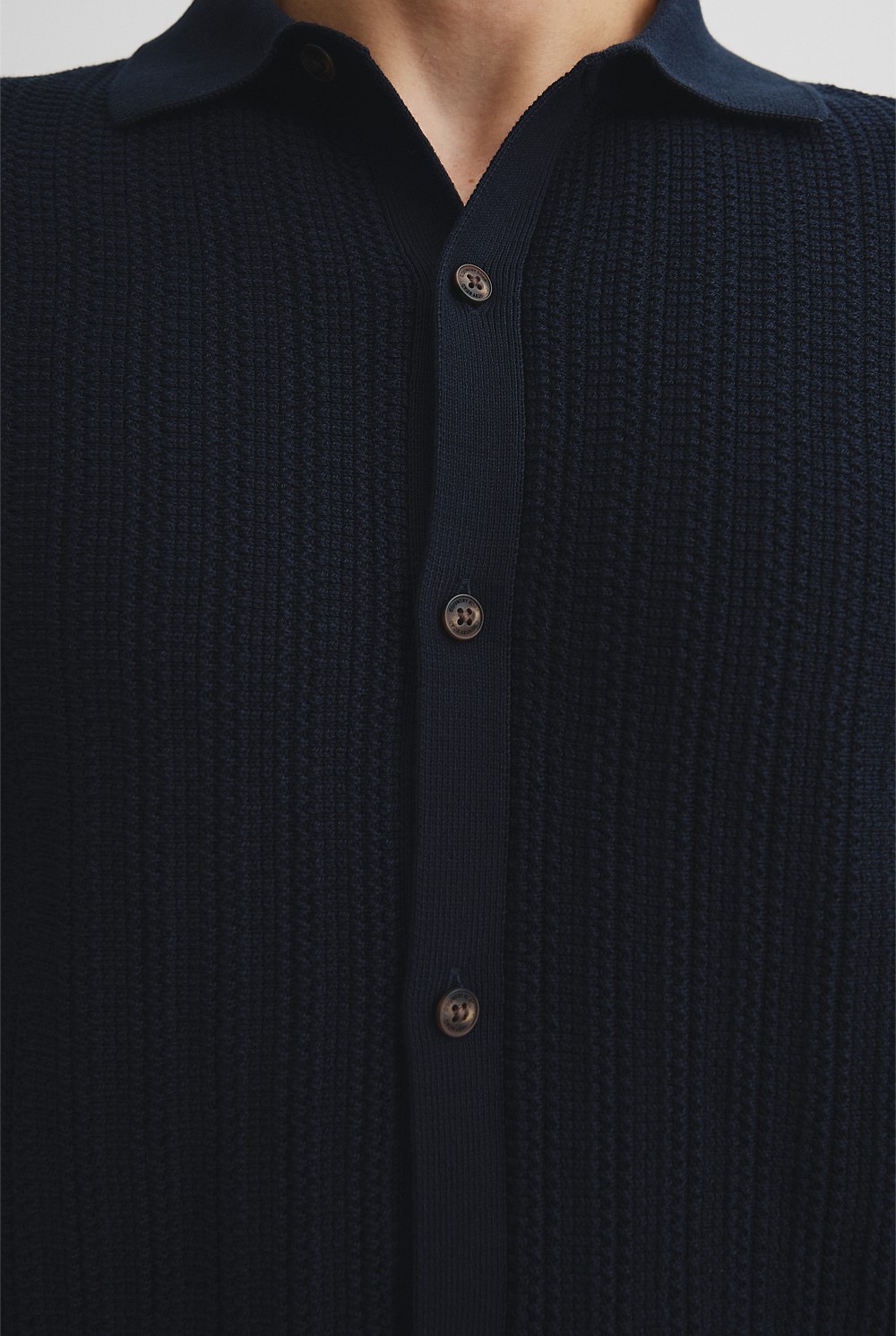 Australian Cotton Short Sleeve Textured Knit Shirt