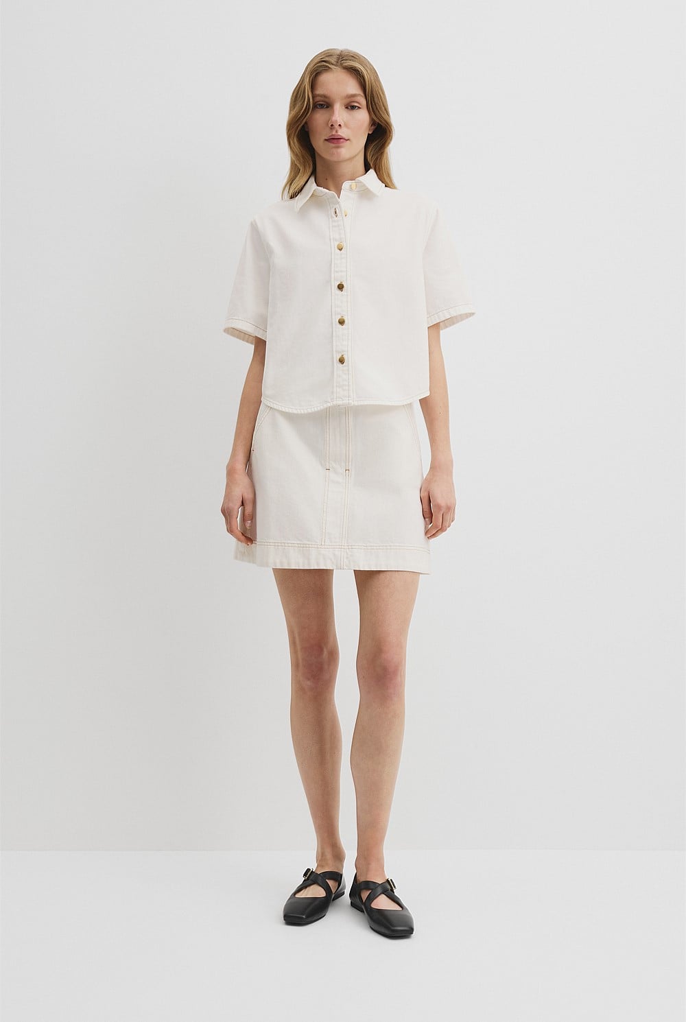 Short Sleeve Denim Shirt