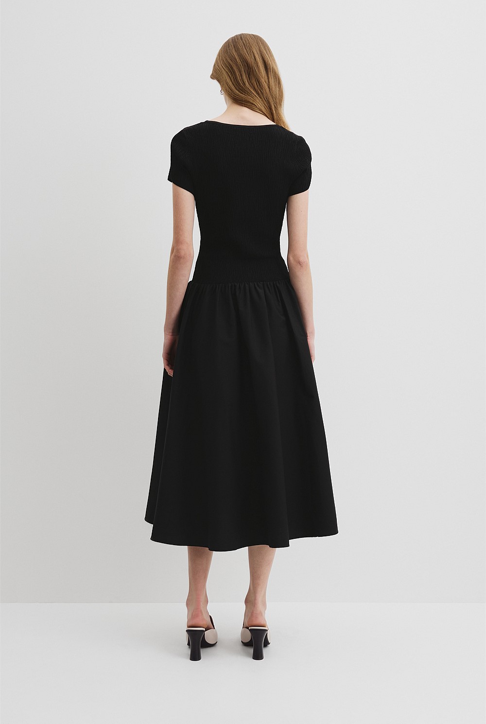 Mix Media Midi Knit Dress